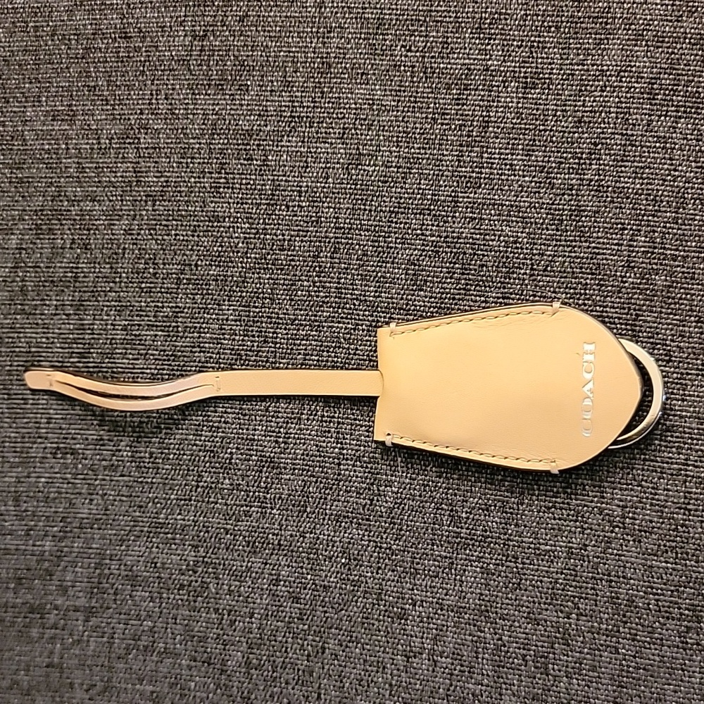 Coach Tan Leather Keyring Bag Charm - Picture 7 of 7